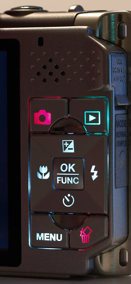 Olympus mju 730 - illuminated buttons